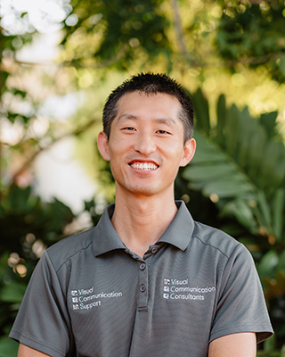 Bo Lee support worker for Visual Communications