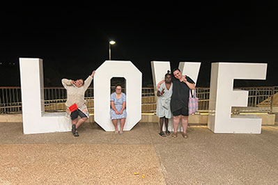 Support Services-tn Social participation-celebrating Rachels birthday at Cable Beach